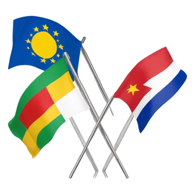 Kurdistan flag and europe flag sticker