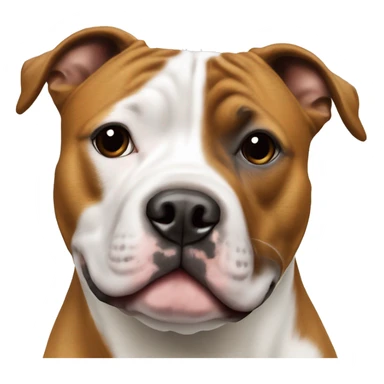 Staffordshire Bull Terrier Fauve tache blanche sur la tete sticker
