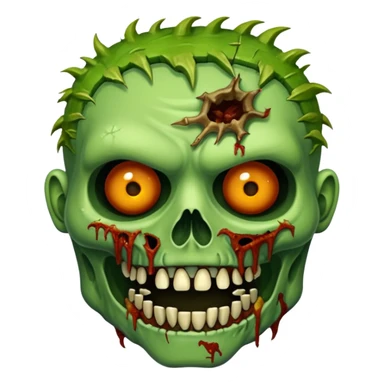 Zombie green rabite face sticker