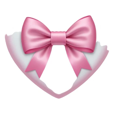 white heart with pink bow sticker