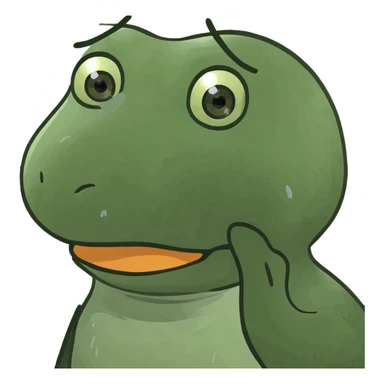 A duck crying sticker