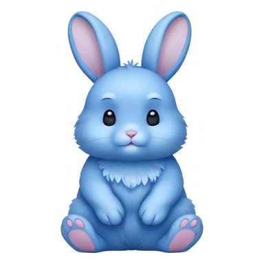 Blue rabbit sticker