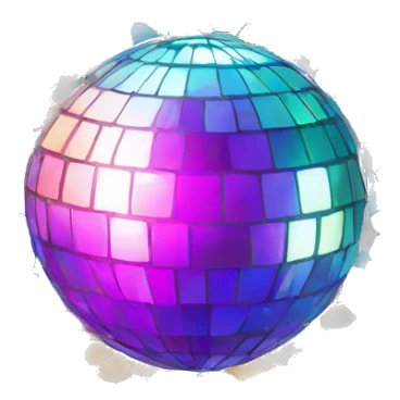 little multicolor disco ball sticker