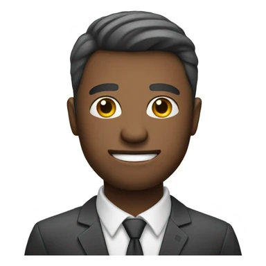 man with business card sticker