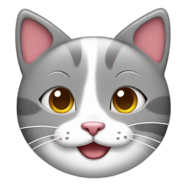 Kitty with smile and hearts around  sticker