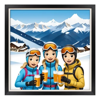 Apres ski flachau sticker