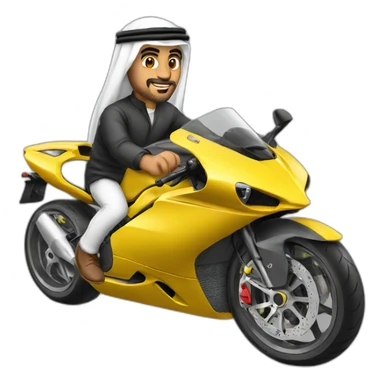 Arab man ride Ferrari sticker