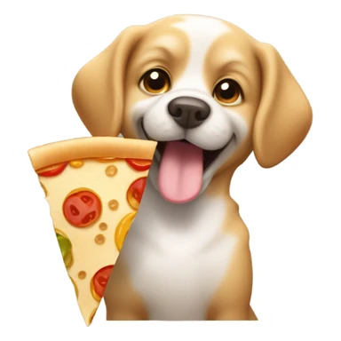 Dog eating a quesadilla  sticker