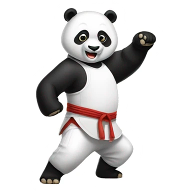 Oso panda kung fu sticker