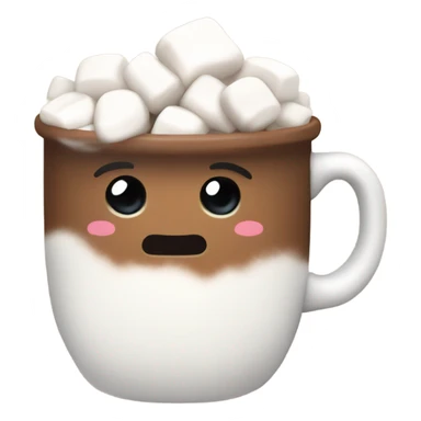hot chocolate with marshmallows  sticker