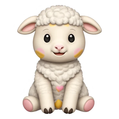 smiling lamb stuffed animal sticker