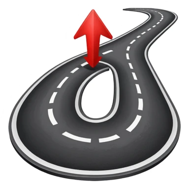 create a realistic emoji showing logistics route sticker