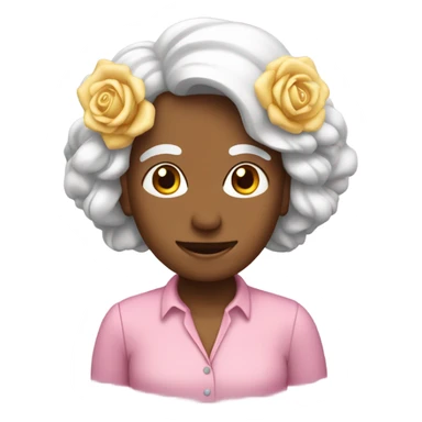 Rosa lazos audífonos blancos  sticker