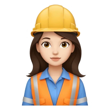 girl architect - brunette - 20 years old cute pose - long hair girl no eye glasses. pretty girl sticker