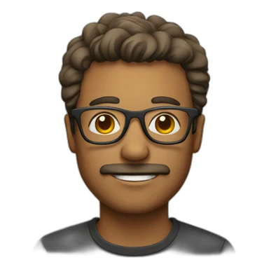 man with glases sticker