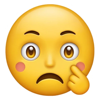 A confuse emoji but have a little bit disgust in it sticker