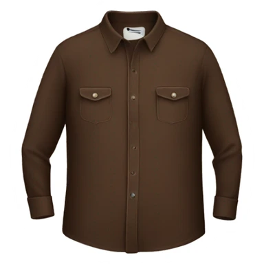 Long sleeve shirt dark brown sticker