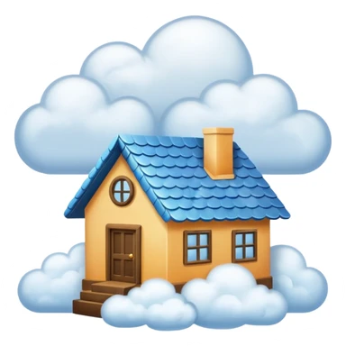 house made of clouds material  sticker