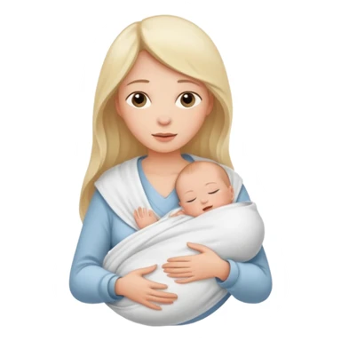 mae com bebe no colo recem nascido sticker