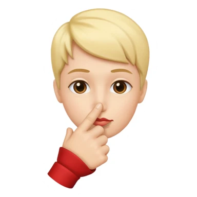 Shh finger and hand emoji sticker