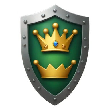 a shield with a crown. sticker