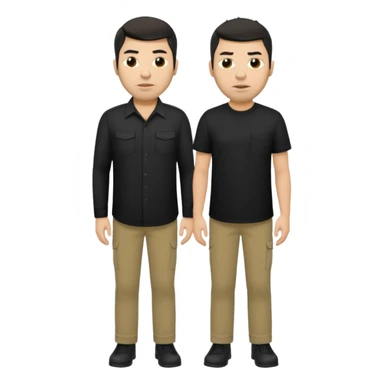 Chino Moreno long black shirt, khaki pants sticker