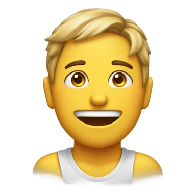 Happy emjoi with tears sticker