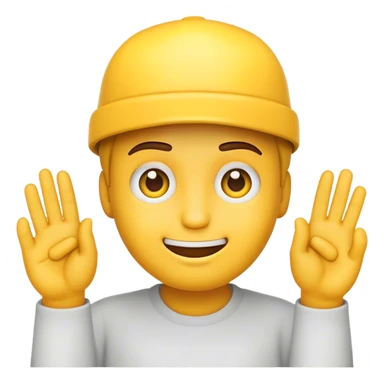 classic emoji holding out 2 hands saying bruh sticker