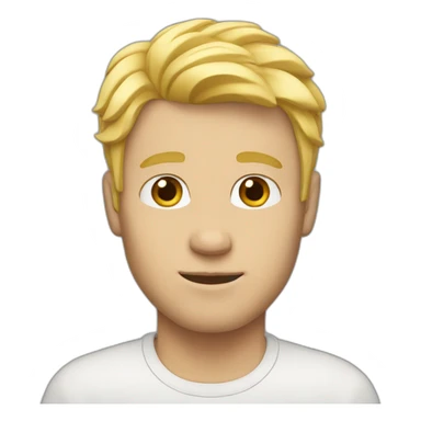 white guy with blond hair sticker
