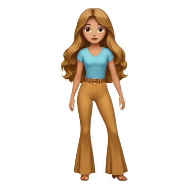 Retro 70s woman sticker