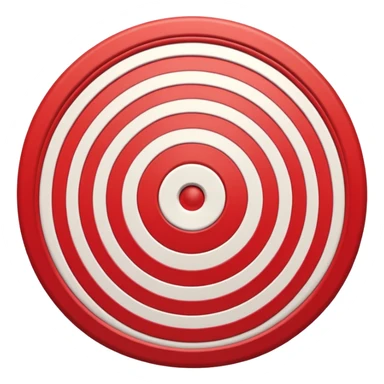 Red-white bullseye target sticker