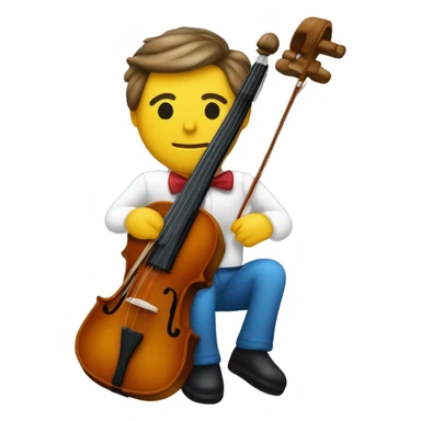 pez con cuerpo y color de violín sticker