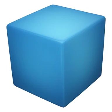 Blue cube with cubic glasses  sticker