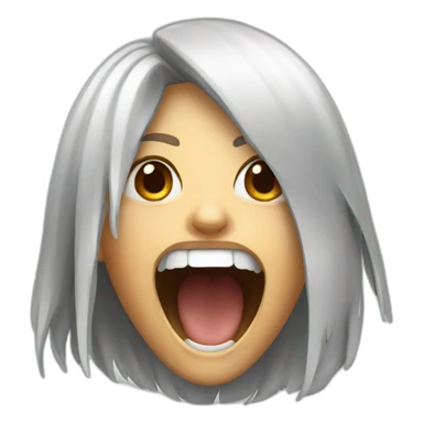 A screaming girl sticker