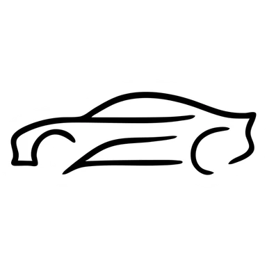Elegant car logo with dynamic lines, automotive emblem sticker