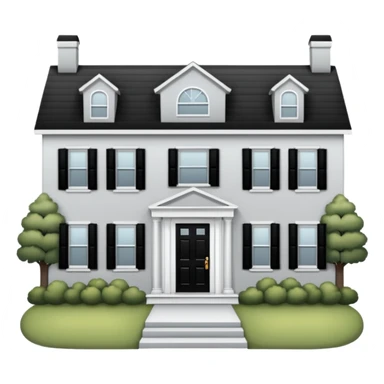 light gray colonial house with black shutters and black front door sticker