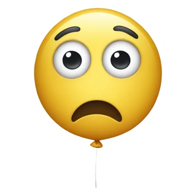 Ballon with worry face sticker