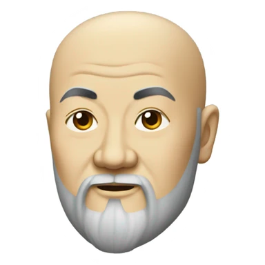 confucius with no hair sticker