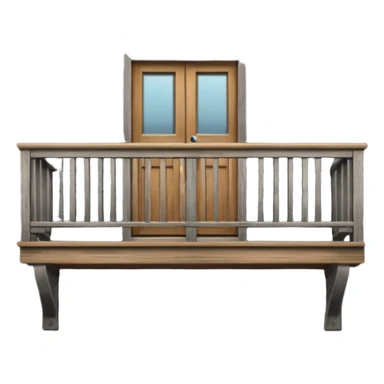 Wooden balcony sticker