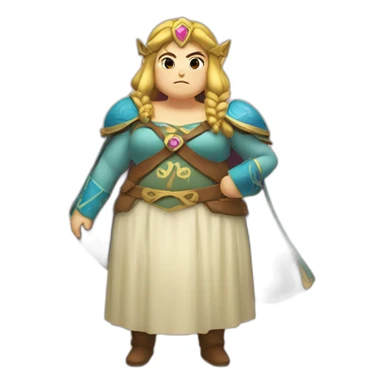 Zelda princess fat sticker