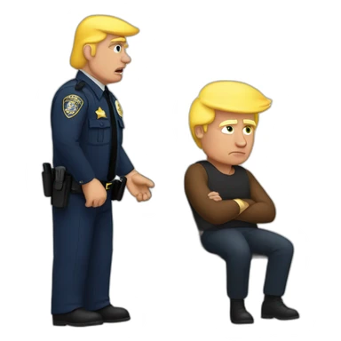 trump-getting-arrested sticker