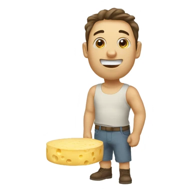 Un moine qui mange du fromage sticker