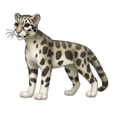 Clouded Leopard Full Body sticker
