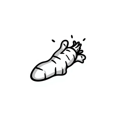 hand drawn doodle style ginger root sticker