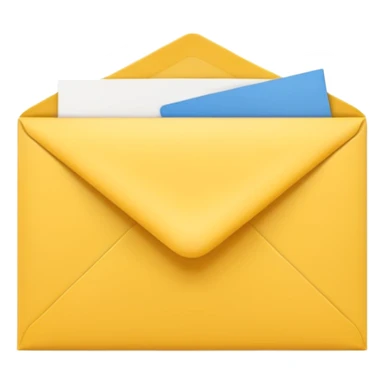 yellow letter envelope sticker