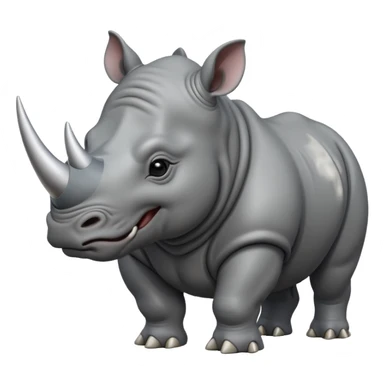 angry rhinoceros sticker