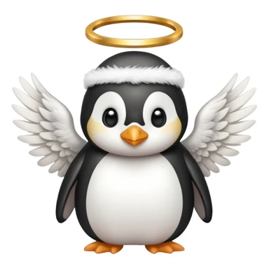 penguin angel sticker