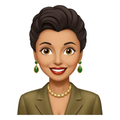 Lena Horne with dark brown hair sticker