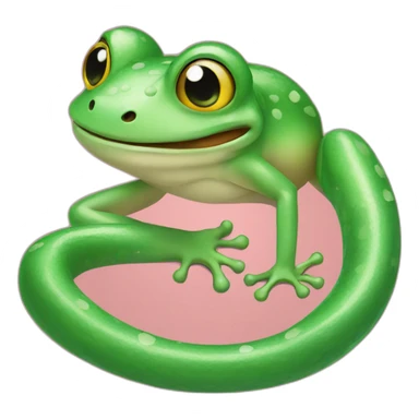 Frog love snake sticker