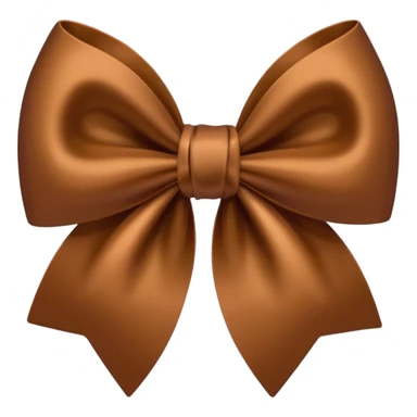Brown bow and heart sticker